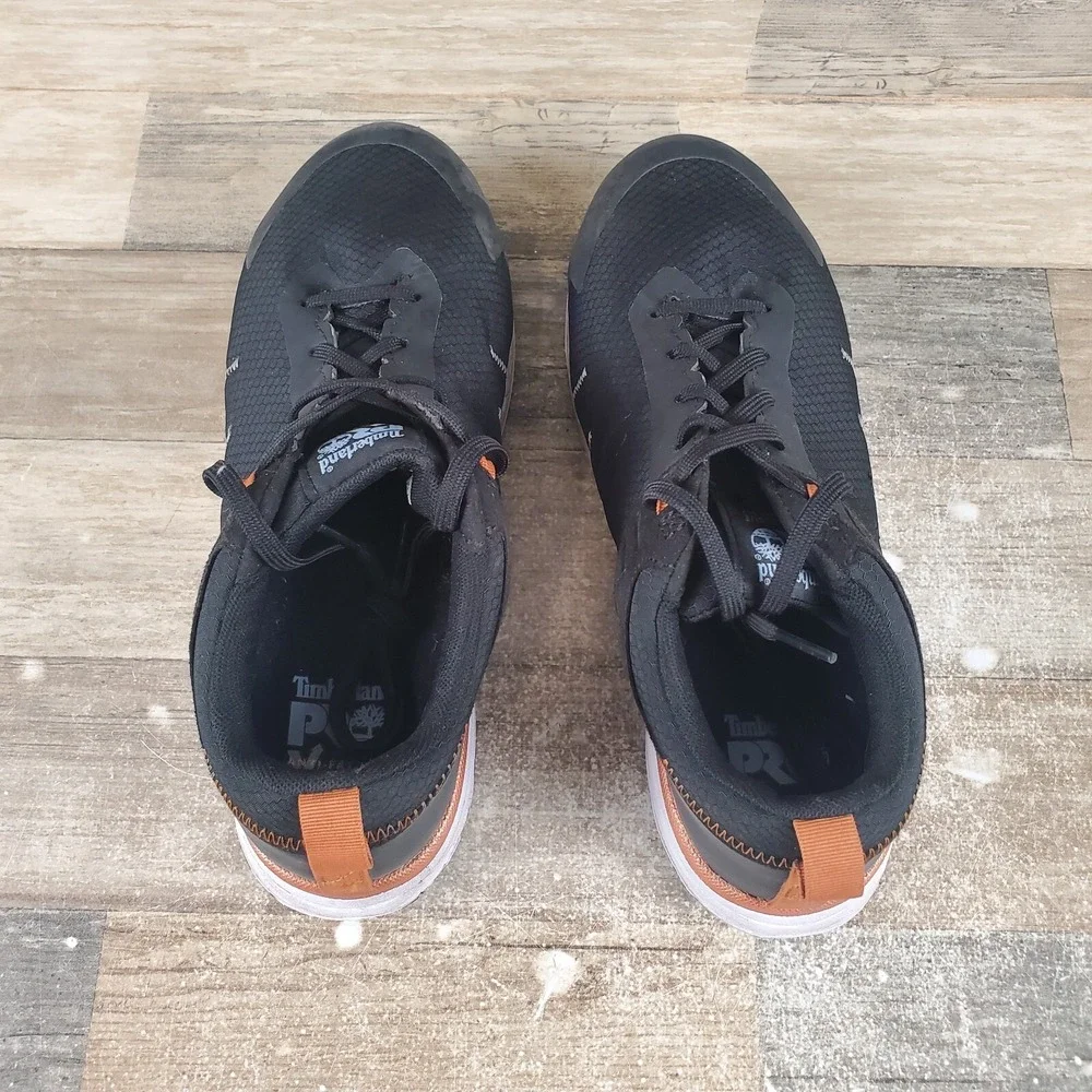 Timberland PRO Overdrive Womens Work Shoes Sz 9 Black Copper Safety Toe Sneakers